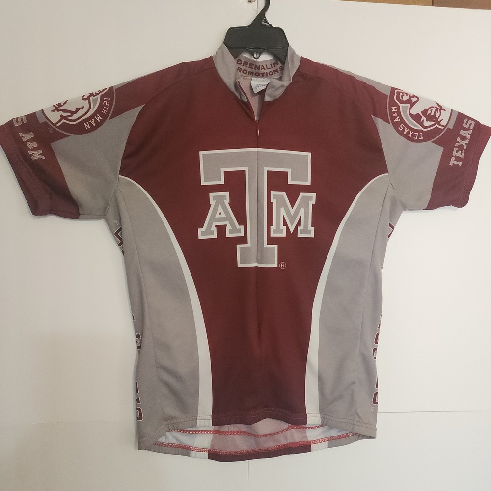 C84 Texas A&M Aggies Mens Cycling Jersey Adrenaline Promotions Maroon Grey XL